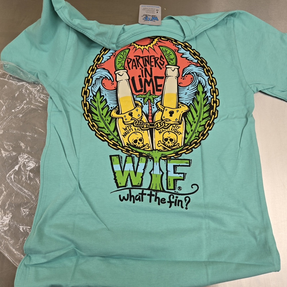 WTF Graphic T-Shirt with What The Lime Design What The Fin
